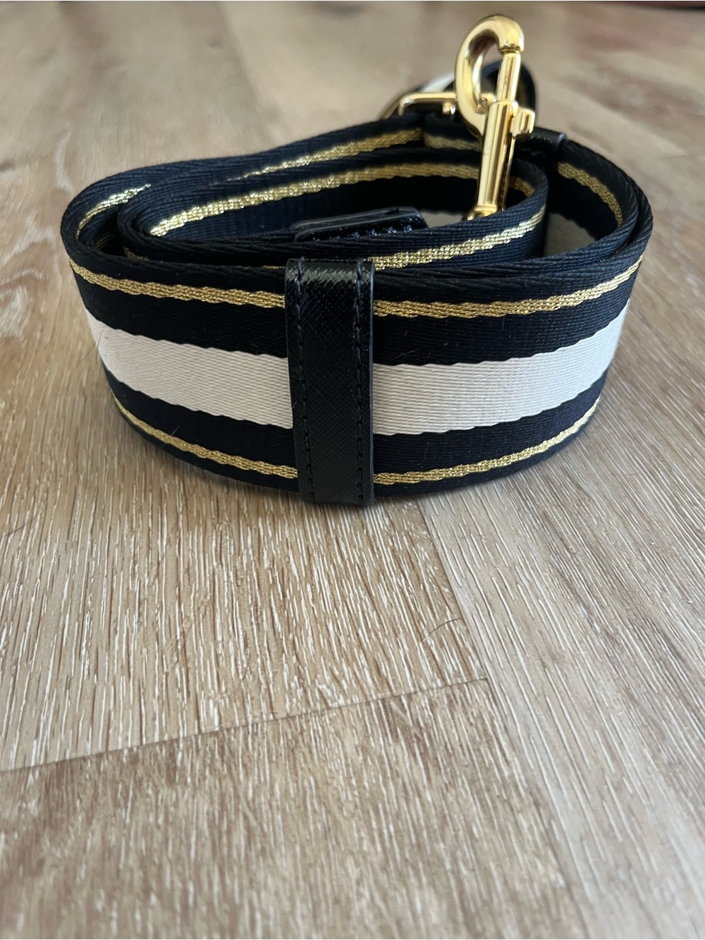Marc Jacobs Black, white & gold crossbody Strap